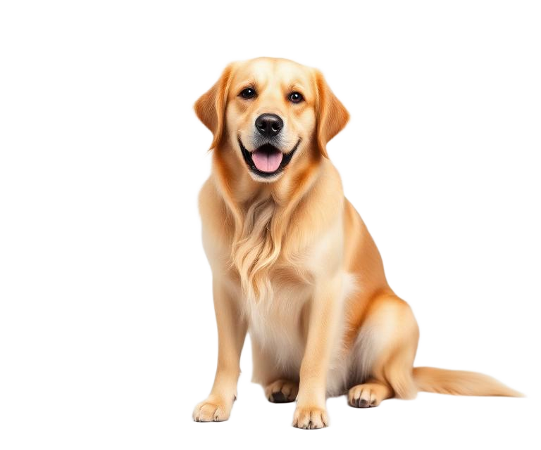 Golden retriever sitting